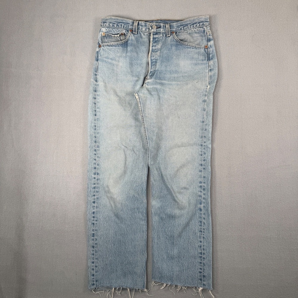 Vtg Levis 501xx Jeans Mens 34x36 (34x26) Button Fly Blue Denim Made In USA 90s